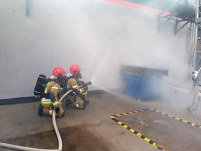 Pożar w zakładzie ciepłowni „Veolia Północ” w Przasnyszu